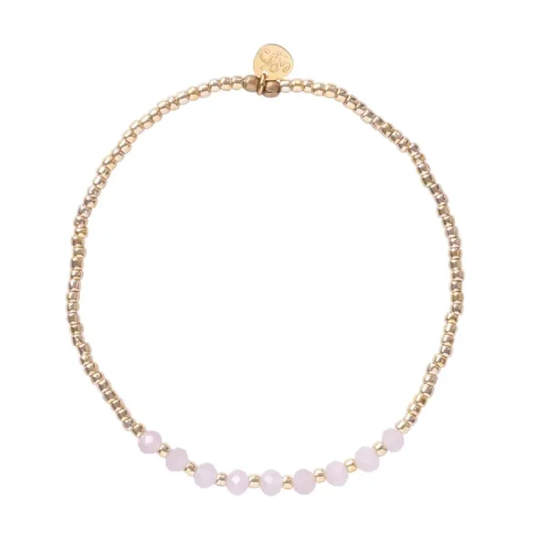 A Beautiful Story Bracelets>Bracelet Proud doré - Quartz rose