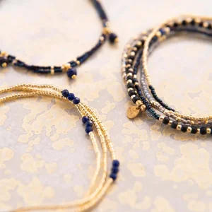 A Beautiful Story Bracelets>Bracelet Shiny doré - Lapis Lazuli