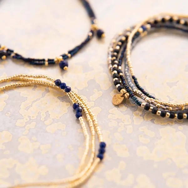 A Beautiful Story Bracelets>Bracelet Shiny doré - Lapis Lazuli