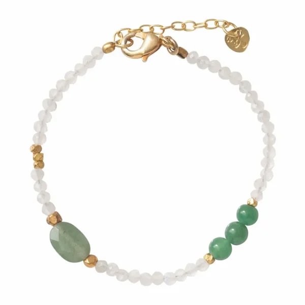 A Beautiful Story Bracelets>Bracelet Sweet doré - Aventurine et Pierre de Lune