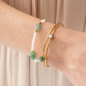 A Beautiful Story Bracelets>Bracelet Sweet doré - Aventurine et Pierre de Lune