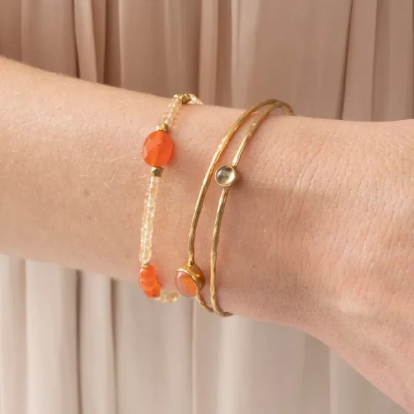 A Beautiful Story Bracelets>Bracelet Sweet doré - Cornaline et Citrine