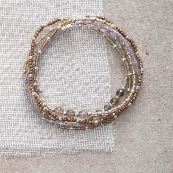 A Beautiful Story Bracelets>Bracelet Together argenté - Quartz fumé