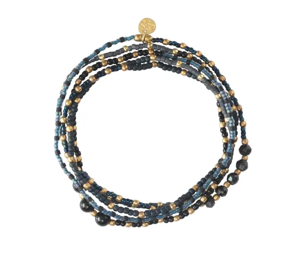 A Beautiful Story Bracelets>Bracelet Together doré - Onyx noir