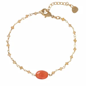 A Beautiful Story Bracelets>Bracelet Universe doré - Citrine & Cornaline