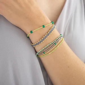 A Beautiful Story Bracelets>Bracelet Worship doré - Aventurine