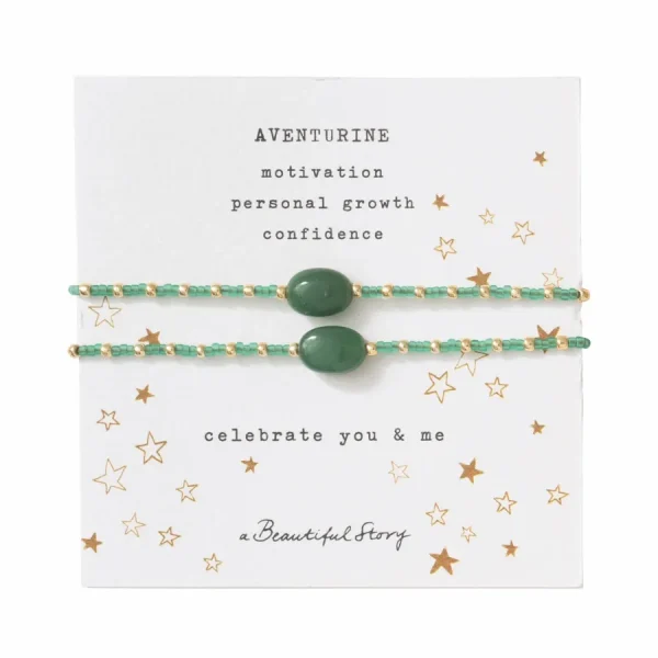 A Beautiful Story Bracelets>Bracelets Card you and me - Aventurine