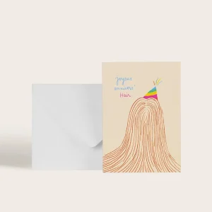 Season Paper Papeterie>Carte - Cousin "Joyeux annivers'hair"