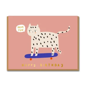 Klang u0026 Kleid Papeterie>Carte - Snow Leopard birthday