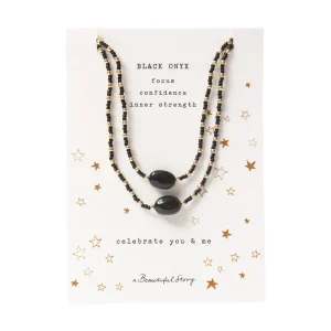 A Beautiful Story Colliers>Collier Card You and Me - Onyx noir