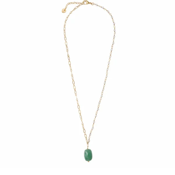 A Beautiful Story Colliers>Collier Celebration doré - Pierre de Lune & Aventurine