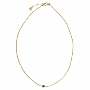 A Beautiful Story Colliers>Collier Flora doré - Lapis Lazuli