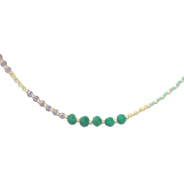 A Beautiful Story Colliers>Collier Golden doré - Aventurine