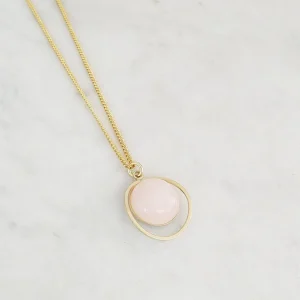 Marie Duvert Colliers>Collier Mi-Long Azalée - quartz rose