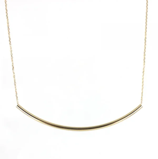 Bazar Exquis Colliers>Collier Tube - doré