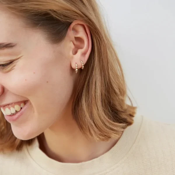 Les Femmes à barbes Boucles D'oreille>Créoles Circle Billes XS