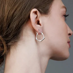 Shlomit Ofir Boucles D'oreille>Créoles Metric - argenté