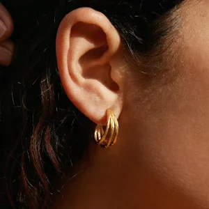 Agapée Boucles D'oreille>Créoles Zéphir trio