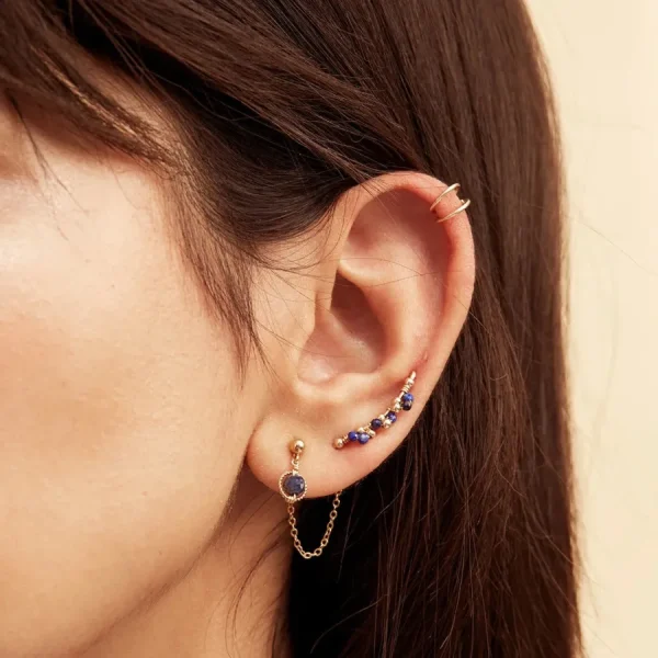 You Are Young Boucles D'oreille>Faux Piercing double Essentiel - doré