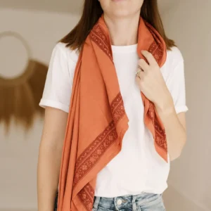 Bindi Atelier Foulards>Foulard - Miya Terracotta