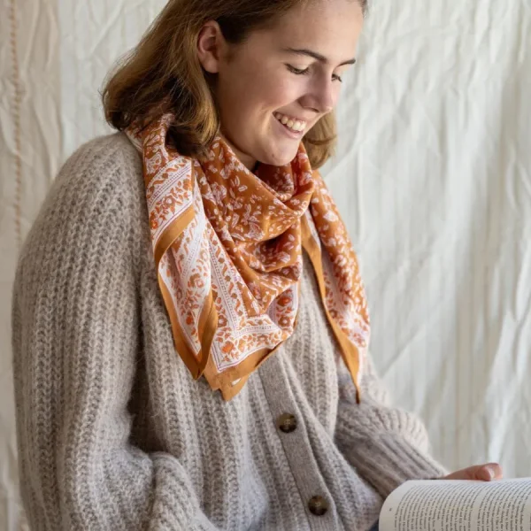 Bindi Atelier Foulards>Foulard - Sarika Caramel