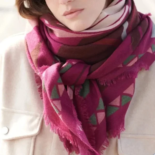 Maradji Foulards>Foulard en laine - Last Call, pourpre