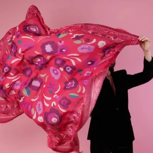 Maradji Foulards>Foulard laine Balkans - Fuschia