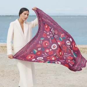 Maradji Foulards>Foulard laine Balkans - Violet