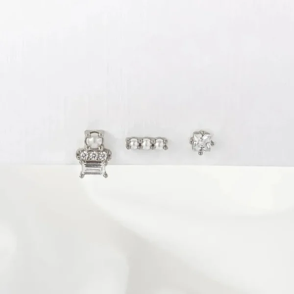 Shlomit Ofir Boucles D'oreille>Gabby Ear set - perles argenté