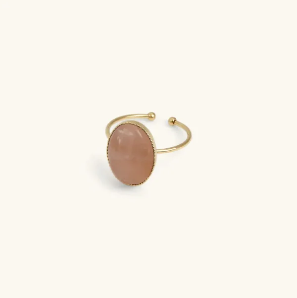 Kariboo Bagues>Grande bague Louise - rose quartz