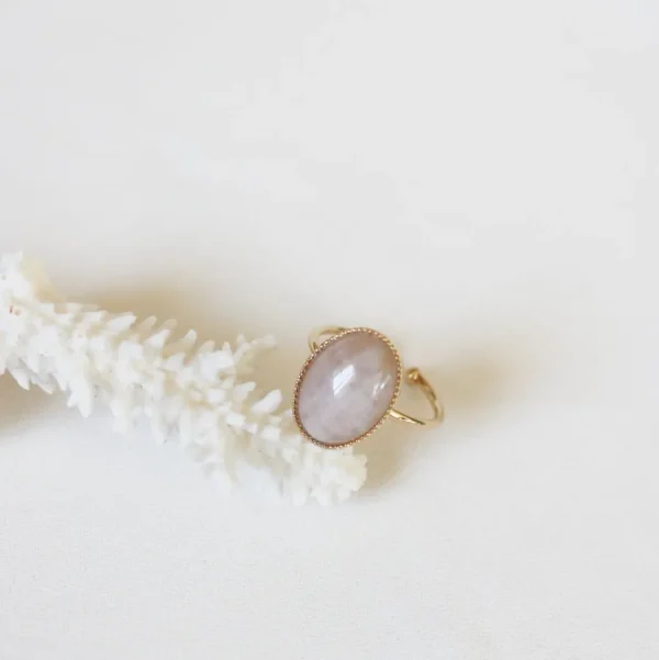 Kariboo Bagues>Grande bague Louise - rose quartz