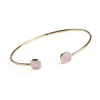 Bazar Exquis Bracelets>Jonc pierre sertie - rose