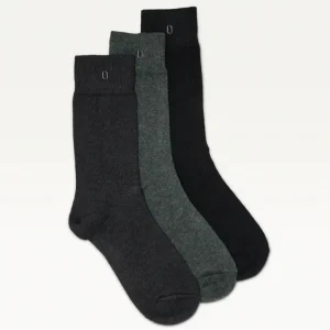 Odaje Chaussettes | Chaussettes>Pack 3 chiné - noir gris vert