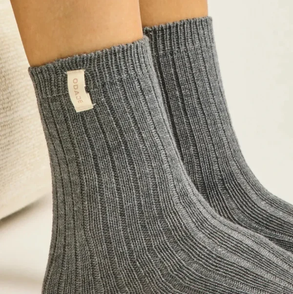 Odaje Chaussettes | Chaussettes>Pack 2 épaisses - écru gris