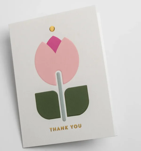 Klang u0026 Kleid Papeterie>Petite Carte - Thank you (Tulipe)