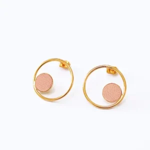 Fosseth Boucles D'oreille>Puces Gallica ring - rose