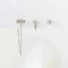 Shlomit Ofir Boucles D'oreille>Ryan Ear set - argenté et cristal