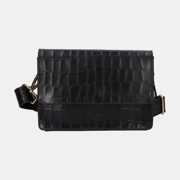 Ann Kurz Sacs>Sac AKPerfect square - croco black