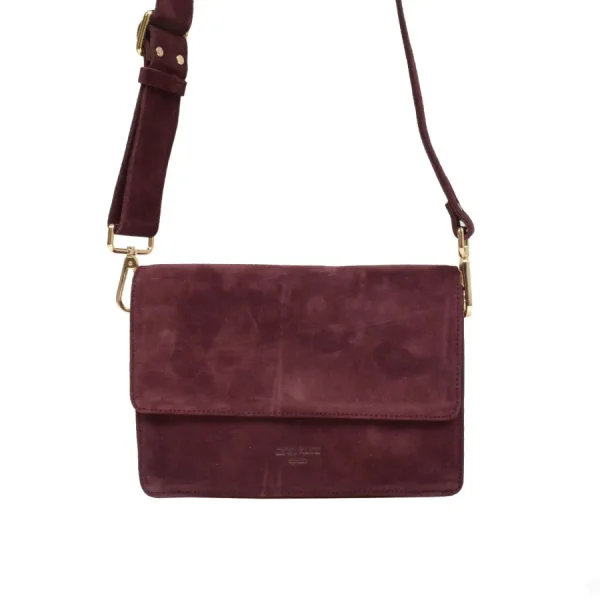 Ann Kurz Sacs>Sac AKPerfect square - suede maroon