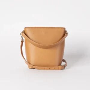 O My Bag Sacs>Sac Bobbi Bucket Midi Cognac Vegan Leather