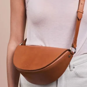 O My Bag Sacs>Sac Laura - Cognac Checkered Classic Leather