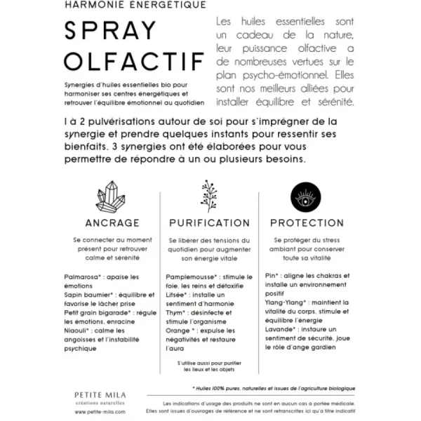 Petite Mila Bien-être>Spray Aurique - Ancrage